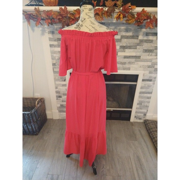 Flying tomatoe Ruffled Maxi Dress Small Pink Boho Feminine Cottagecore - Picture 8 of 11